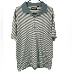 Greg‎ Norman Play dry blue stripe polo shirt size XL